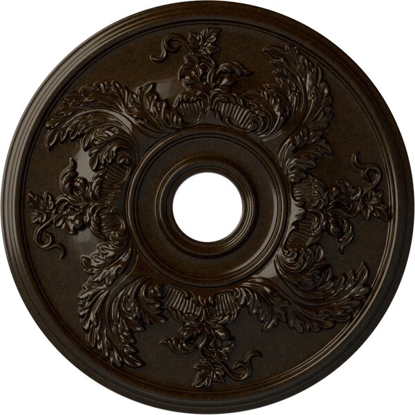 Ekena Millwork Acanthus Twist Ceiling Medallion (Canopies up to 8 3/8"), 23 5/8"OD x 4 5/8"ID x 1 7/8"P, Bronze CM23ACBZS - main